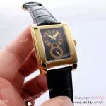 knockoff Rolex Cellini Prince Gold Case Black Dial Watch